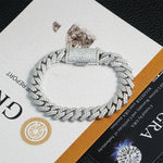 10mm S925 Silver Fully Iced Out Moissanite Diamond - Cut Cuban Chain - AKAK BODYJEWELRY - ear - tunnel