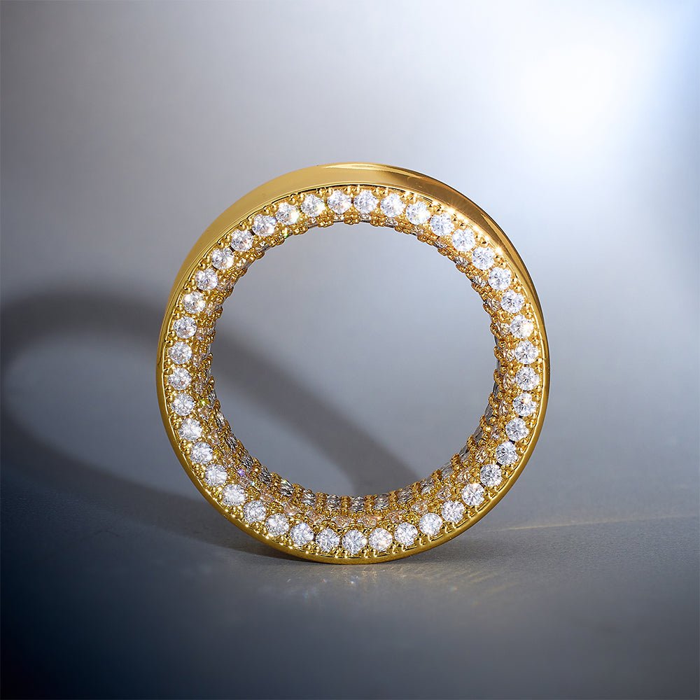 14K Stars Shining Moissanite Ear Gauge Tunnel(2Pcs) - AKAK BODYJEWELRY - ear - tunnel