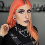 14K Stars Shining Zircon Ear Gauge Tunnel(2Pcs) - AKAK BODYJEWELRY - ear - tunnel