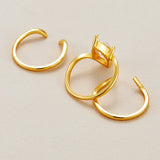 3 Carat Marquise - Cut S925 Moissanite Stacking Ring Set - AKAK BODYJEWELRY - ear - tunnel