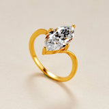 3 Carat Marquise - Cut S925 Moissanite Stacking Ring Set - AKAK BODYJEWELRY - ear - tunnel