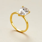 4 Carat Pear - Cut S925 Moissanite Ring Set - AKAK BODYJEWELRY - ear - tunnel