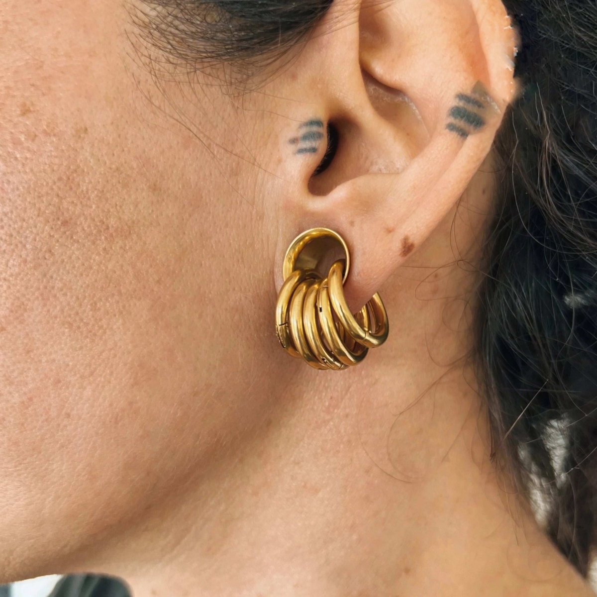 5pcs Ring stack Hinged Hoops Ear Weight (Only for Bundle Set) - AKAK BODYJEWELRY - ear - tunnel