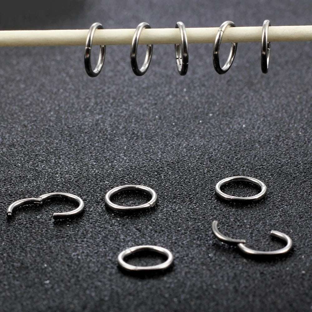 5pcs Ring stack Hinged Hoops Ear Weight (Only for Bundle Set) - AKAK BODYJEWELRY - ear - tunnel