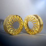 8K Gold King of the Desert l Ear Gauge Tunnels (2Pcs) - AKAK BODYJEWELRY - ear - tunnel