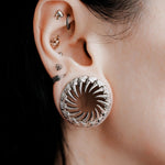8K White Gold King of the Desert l Ear Gauge Tunnels (2Pcs) - AKAK BODYJEWELRY - ear - tunnel