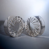 8K White Gold King of the Desert l Ear Gauge Tunnels (2Pcs) - AKAK BODYJEWELRY - ear - tunnel