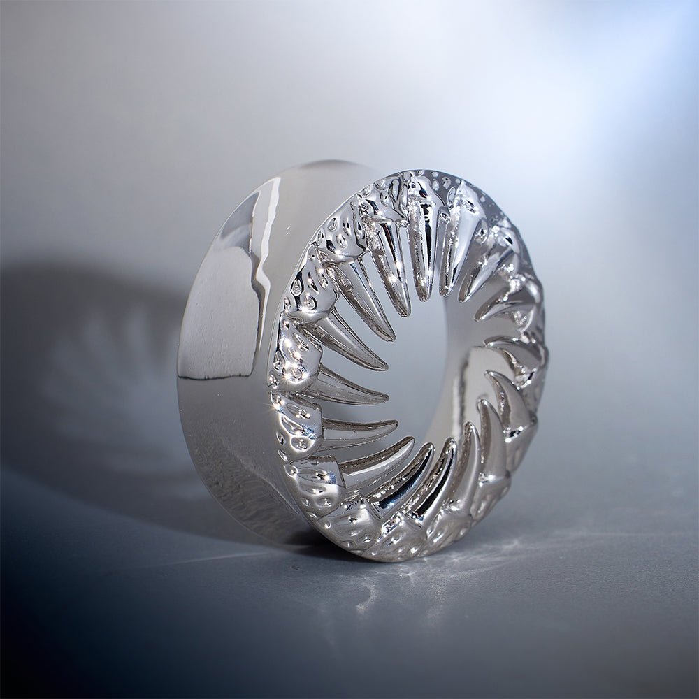 8K White Gold King of the Desert l Ear Gauge Tunnels (2Pcs) - AKAK BODYJEWELRY - ear - tunnel