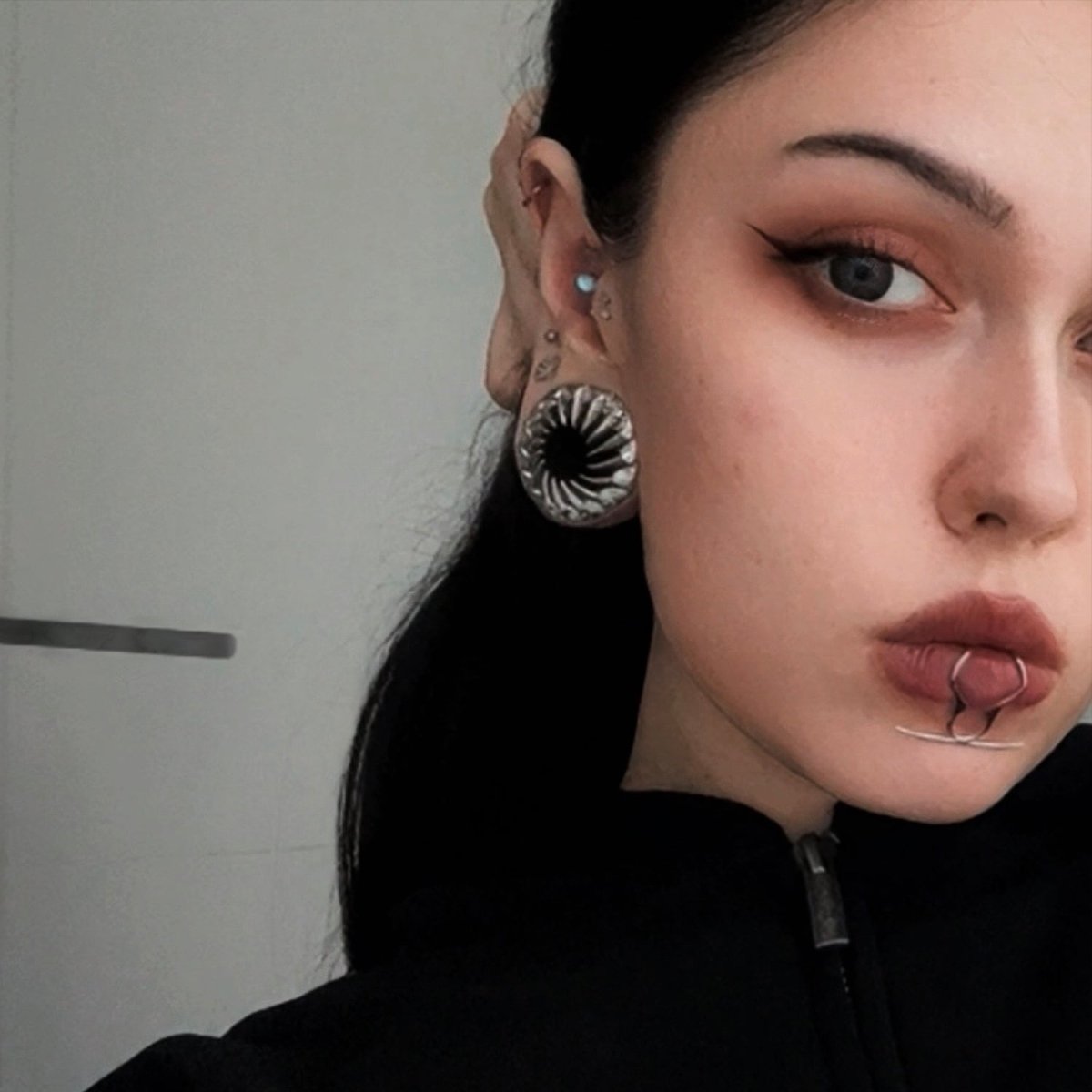 8K White Gold King of the Desert l Ear Gauge Tunnels (2Pcs) - AKAK BODYJEWELRY - ear - tunnel