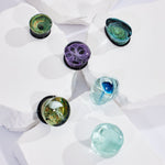Abyssal Bloom | Handcrafted Liuli Glass Ear Plugs - AKAK BODYJEWELRY - ear - tunnel