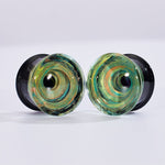 Abyssal Bloom | Handcrafted Liuli Glass Ear Plugs - AKAK BODYJEWELRY - ear - tunnel