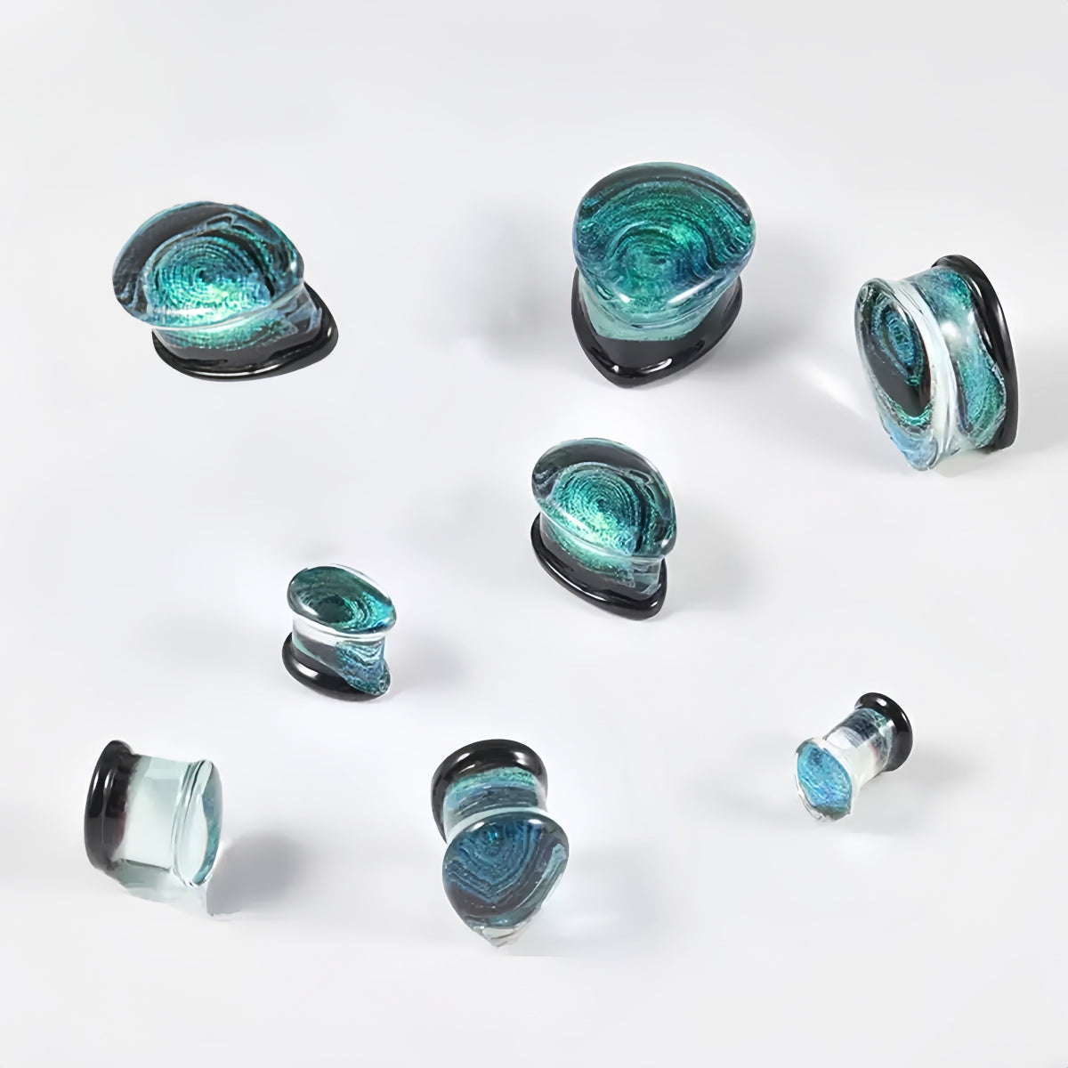 Abyssal Bloom | Handcrafted Liuli Glass Ear Plugs - AKAK BODYJEWELRY - ear - tunnel