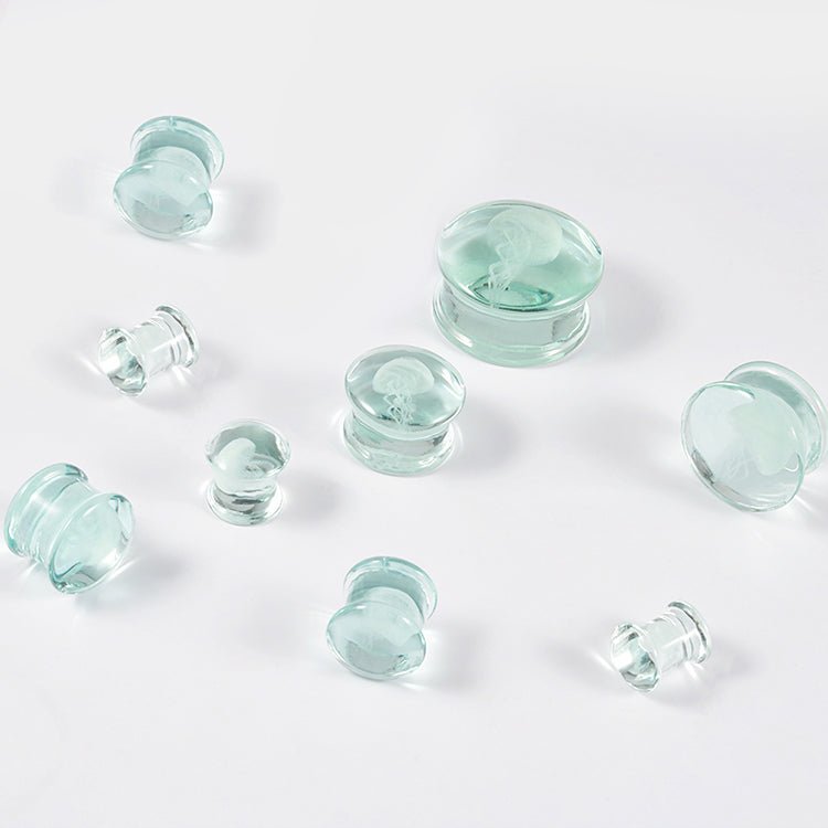 Abyssal Bloom | Handcrafted Liuli Glass Ear Plugs - AKAK BODYJEWELRY