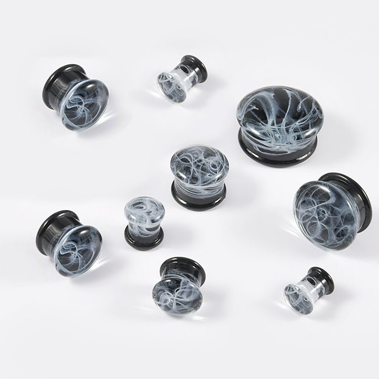 Abyssal Bloom | Handcrafted Liuli Glass Ear Plugs - AKAK BODYJEWELRY - ear - tunnel