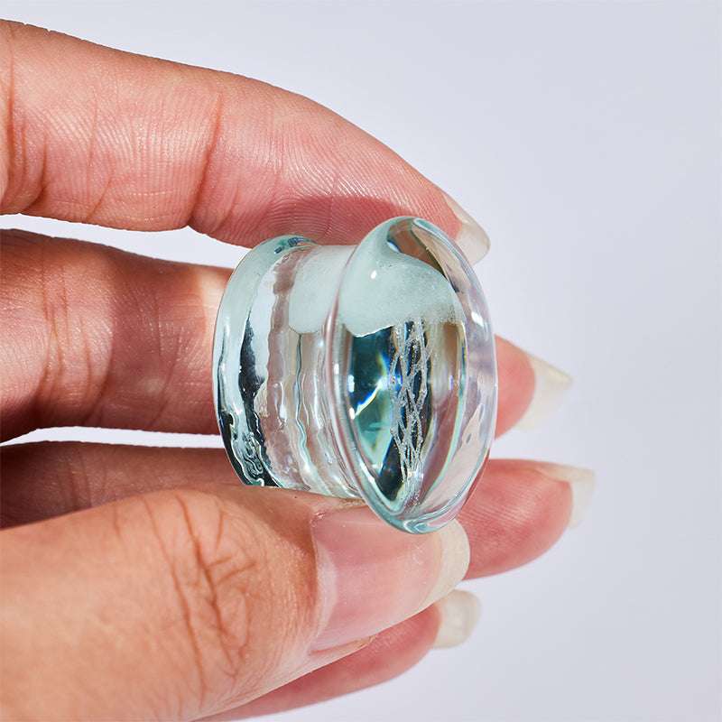 Abyssal Bloom|Clear Sea bloom Plug (2Pcs) - AKAK BODYJEWELRY - ear - tunnel