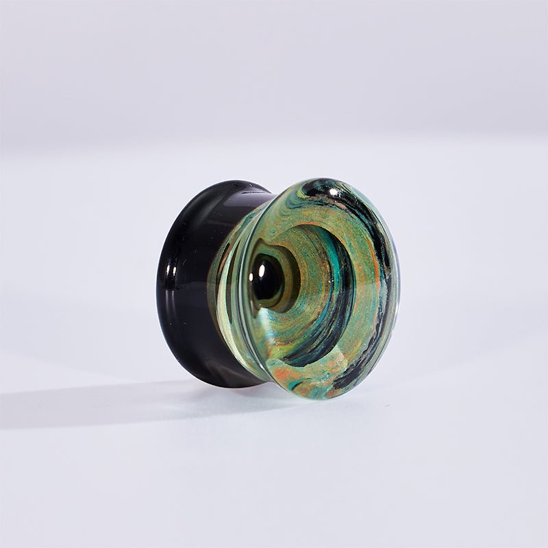 Abyssal Bloom|Verdant Stroke Plug (2Pcs) - AKAK BODYJEWELRY - ear - tunnel