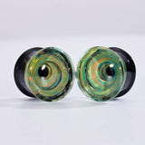 Abyssal Bloom|Verdant Stroke Plug (2Pcs) - AKAK BODYJEWELRY - ear - tunnel