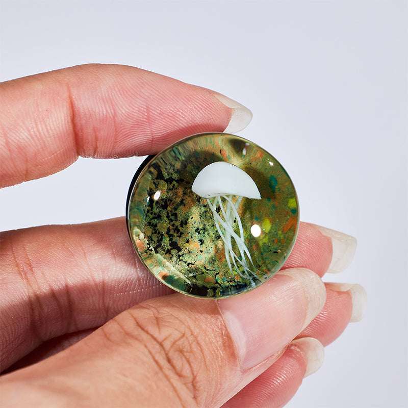 Abyssal Bloom|White Sea bloom Plug (2Pcs) - AKAK BODYJEWELRY - ear - tunnel