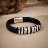 AKAK S925 Silver Moissanite Hustle Leather Bracelet - AKAK BODYJEWELRY - ear - tunnel