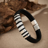 AKAK S925 Silver Moissanite Hustle Leather Bracelet - AKAK BODYJEWELRY - ear - tunnel