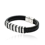 AKAK S925 Silver Moissanite Hustle Leather Bracelet - AKAK BODYJEWELRY - ear - tunnel