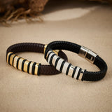 AKAK S925 Silver Moissanite Hustle Leather Bracelet - AKAK BODYJEWELRY - ear - tunnel