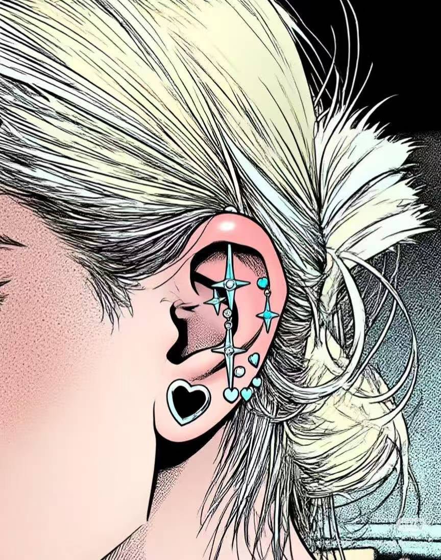 AKAK Titanium Love Ear Tunnel Plug (2Pcs) - AKAK BODYJEWELRY - ear - tunnel