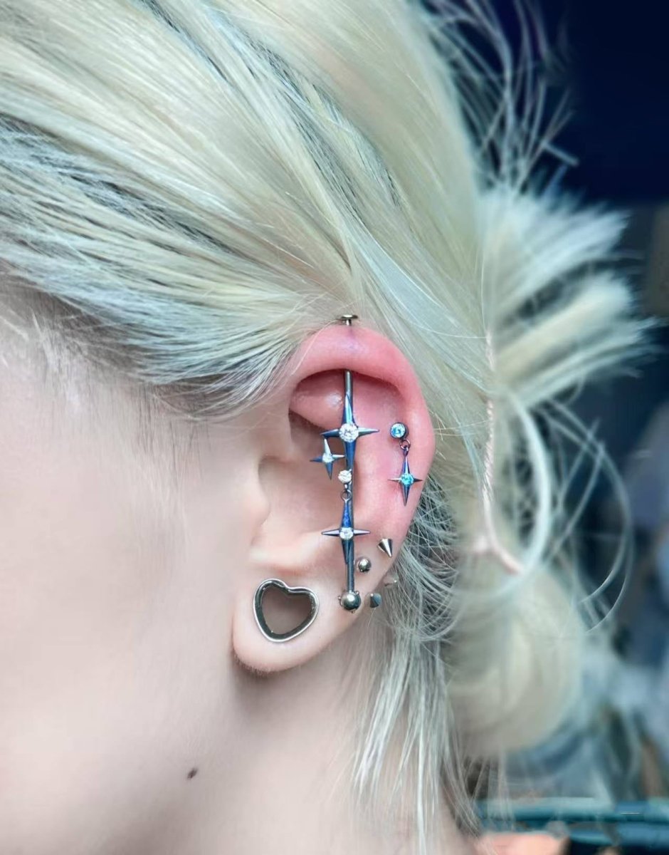 AKAK Titanium Love Ear Tunnel Plug (2Pcs) - AKAK BODYJEWELRY - ear - tunnel