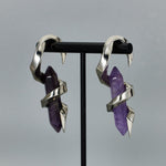 Amethyst helix Ear Weight 2Pcs - AKAK BODYJEWELRY - ear - tunnel