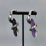 Amethyst helix Ear Weight 2Pcs - AKAK BODYJEWELRY - ear - tunnel