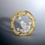 Anchor of Ocean Moissanite 14K Ear Gauge Tunnel (2Pcs) - AKAK BODYJEWELRY - ear - tunnel