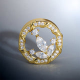 Anchor of Ocean Moissanite 14K Ear Gauge Tunnel (2Pcs) - AKAK BODYJEWELRY - ear - tunnel