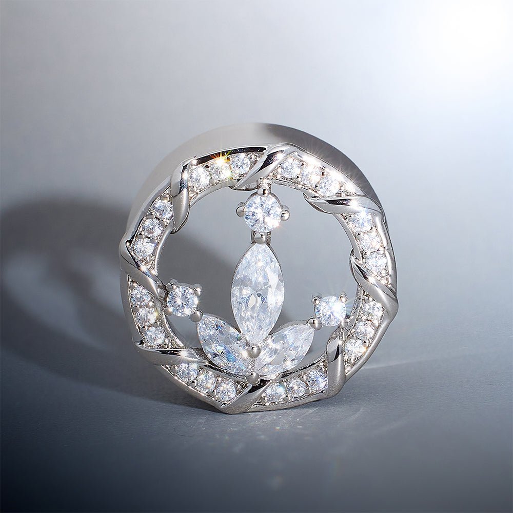 Anchor of Ocean Moissanite 14K Ear Gauge Tunnel (2Pcs) - AKAK BODYJEWELRY - ear - tunnel