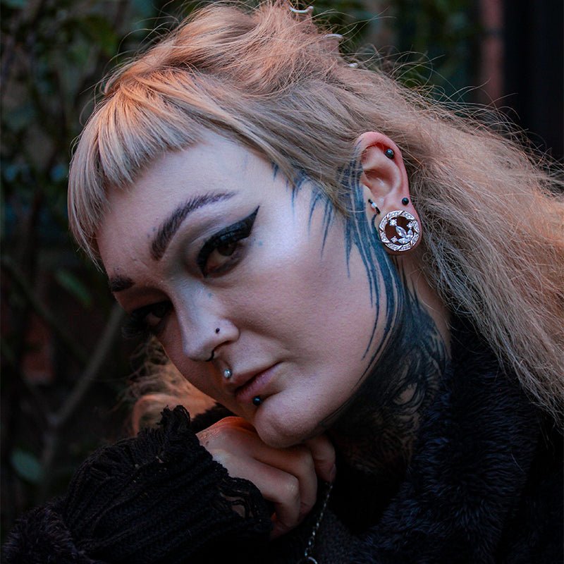 Anchor of Ocean Moissanite S925 Silver Ear Gauge Tunnel (2Pcs) - AKAK BODYJEWELRY - ear - tunnel