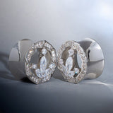 Anchor of Ocean Moissanite S925 Silver Ear Gauge Tunnel (2Pcs) - AKAK BODYJEWELRY - ear - tunnel