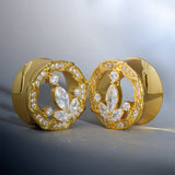 Anchor of Ocean Moissanite S925 Silver Ear Gauge Tunnel (2Pcs) - AKAK BODYJEWELRY - ear - tunnel