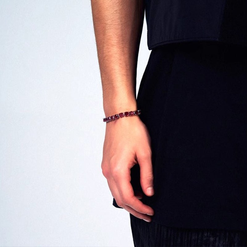 Big Multicolor Zircon Tennis Bracelet - AKAK BODYJEWELRY - ear - tunnel