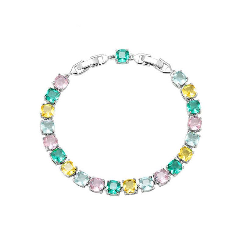Big Multicolor Zircon Tennis Bracelet - AKAK BODYJEWELRY - ear - tunnel