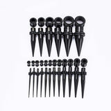 Black Multicolor Spike Ear Stretching Kit 36Pcs - AKAK BODYJEWELRY - ear - tunnel