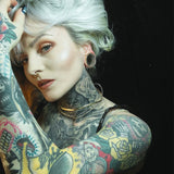 Black Zircon 8K Stars Shining Ear Gauge Tunnel(2Pcs) - AKAK BODYJEWELRY - ear - tunnel