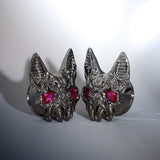 Bloody Bat Zircon Tungsten Steel Plug(2Pcs) - AKAK BODYJEWELRY - ear - tunnel