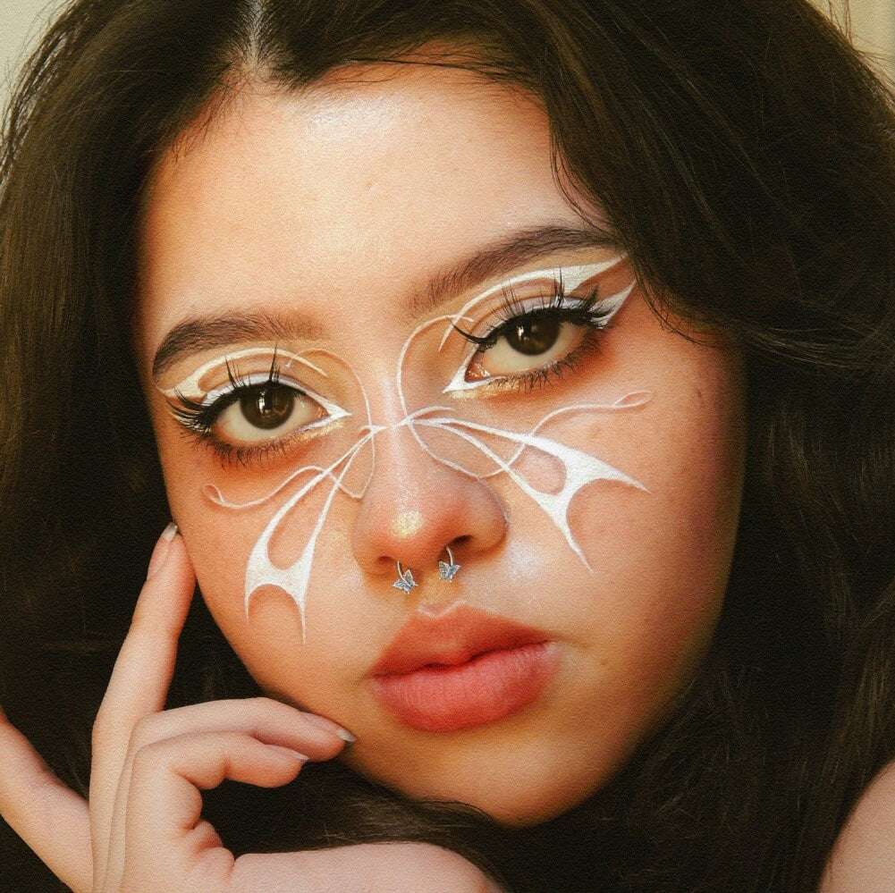 Blue Butterfly Horseshoe Septum Ring - AKAK BODYJEWELRY - ear - tunnel