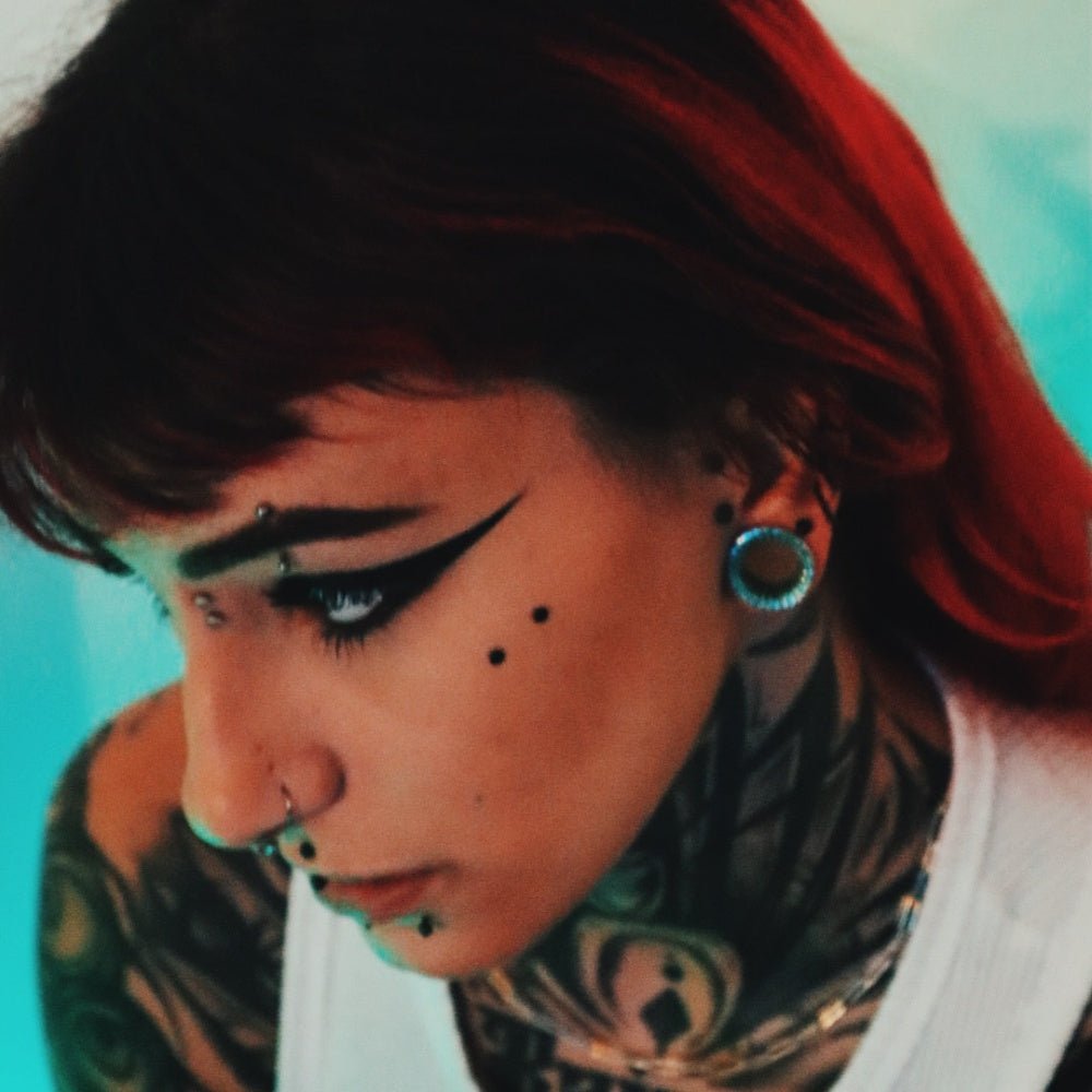 Blue Topaz S925 Silver Stars Shining Tunnel (2Pcs) - AKAK BODYJEWELRY - ear - tunnel