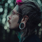 Blue Topaz S925 Silver Stars Shining Tunnel (2Pcs) - AKAK BODYJEWELRY - ear - tunnel