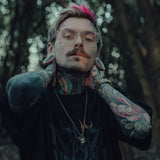 Blue Zircon 14K Gold Stars Shining Tunnel(2Pcs) - AKAK BODYJEWELRY - ear - tunnel