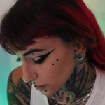 Blue Zircon 8K Stars Shining Tunnel (2Pcs) - AKAK BODYJEWELRY - ear - tunnel