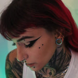 Blue Zircon 8K Stars Shining Tunnel (2Pcs) - AKAK BODYJEWELRY - ear - tunnel