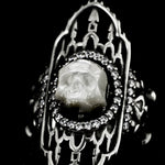 Castle Ghost Pearl Skull Ring - AKAK BODYJEWELRY - ring