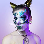 Citrine S925 Silver Stars Shining Tunnel (2Pcs) - AKAK BODYJEWELRY - ear - tunnel