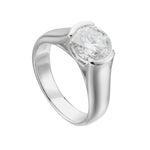Classic Solitaire 2ct Moissanite S925 Silver Ring - AKAK BODYJEWELRY - ear - tunnel